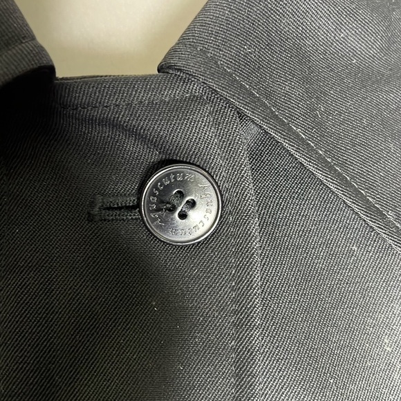 Aquascutum of London Made in England Black Trench Coat - Picture 3 of 11